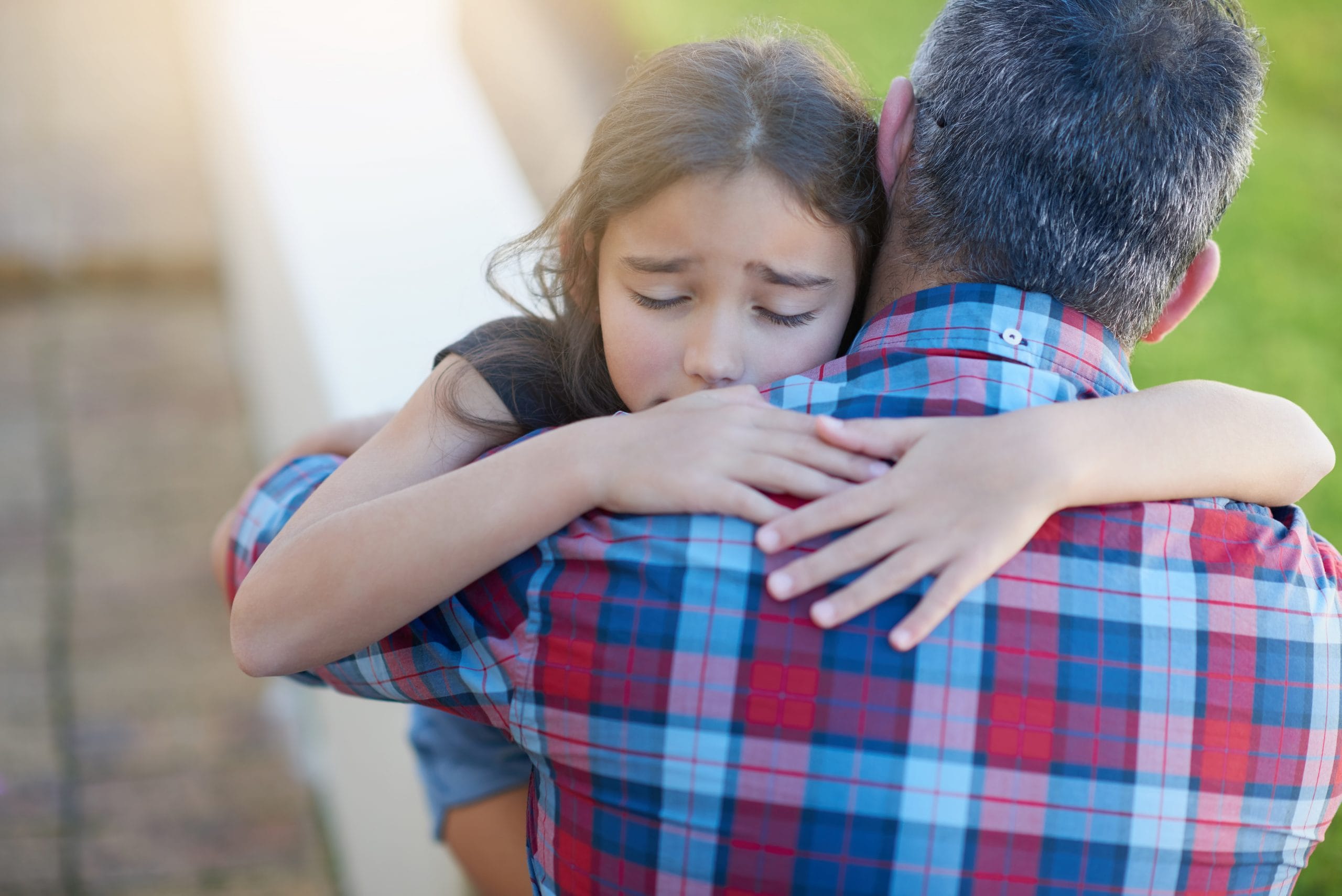 Daddy’s hugs make everything better